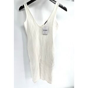 Forever‎ 21 Cream White Slip Dress/ T-shirt Dress-Size Small